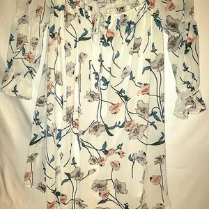 Off Shoulder Floral Print Dress